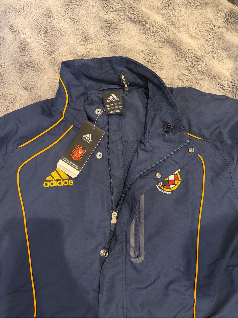 Vintage 2009 Adidas Spain RFEF All-Weather Storm Jacket Navy Blue - Picture 3 of 7